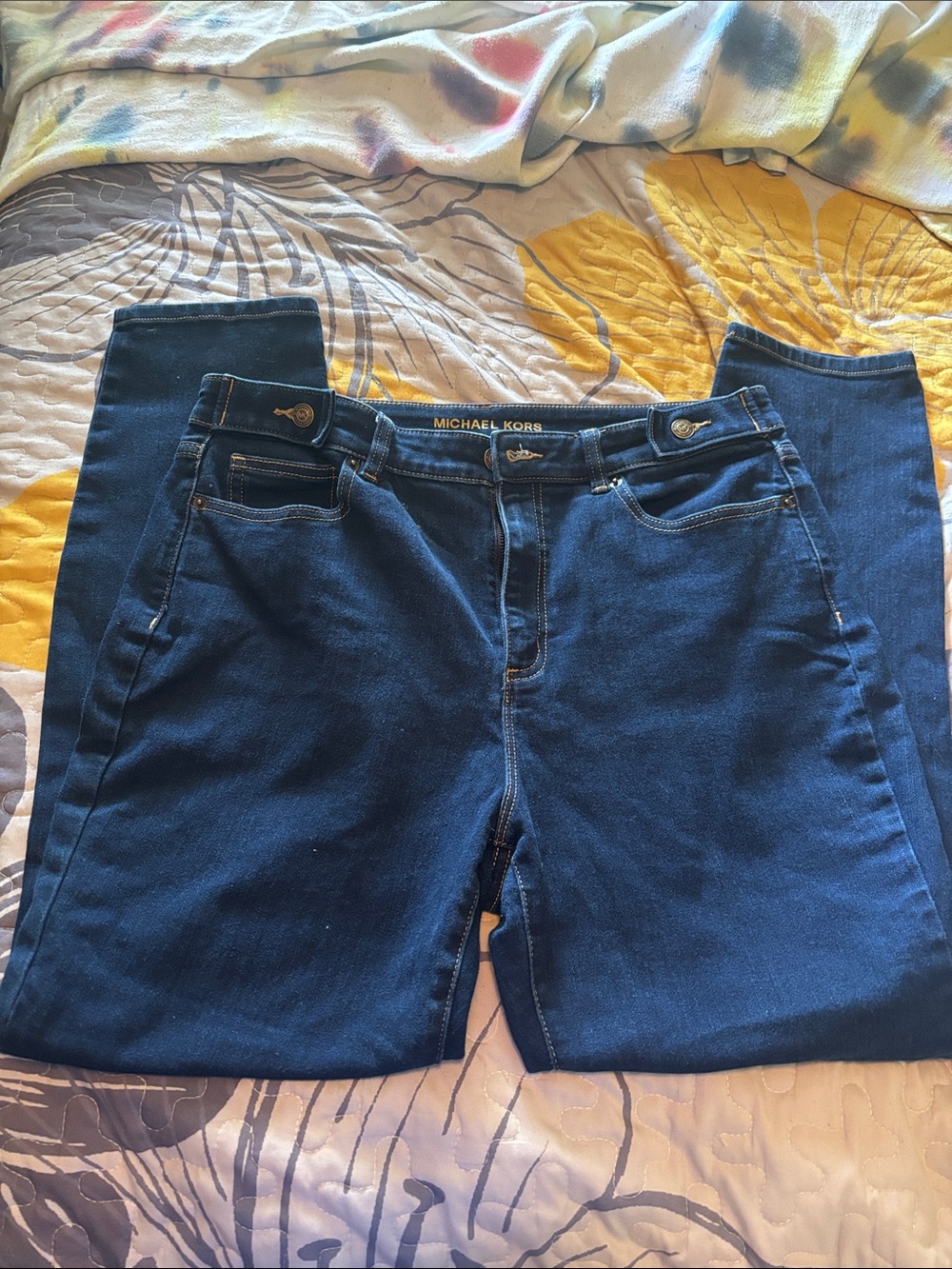 Michael Kors Navy Skinny Jeans - Classic Five-Pocket